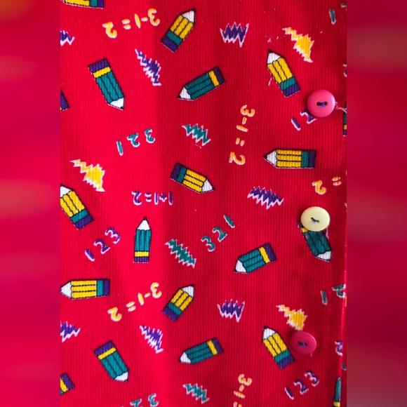 Red Patterned Math Womens Vest - Picture 4 of 4